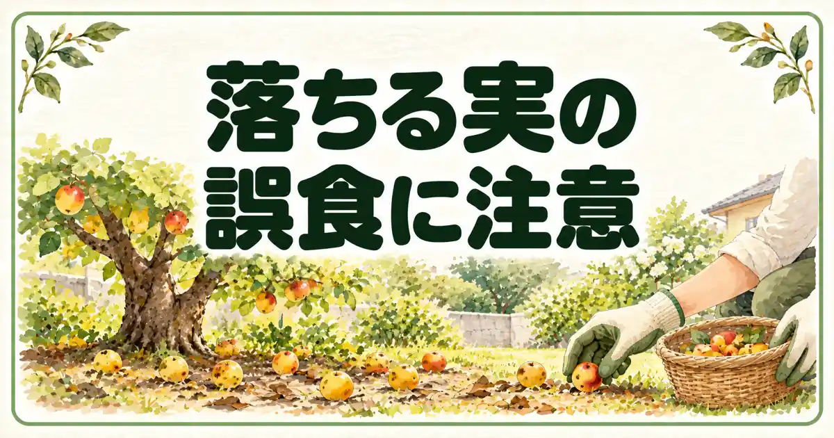 落ちる実の誤食に注意