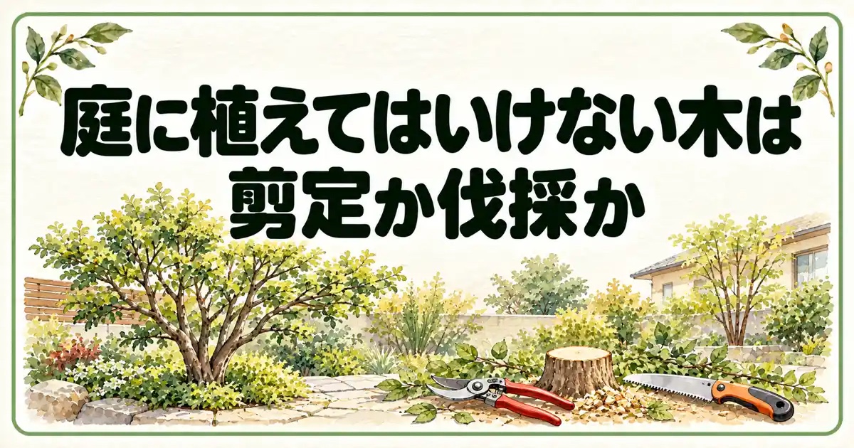 庭に植えてはいけない木は剪定か伐採か
