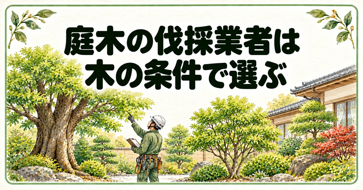 庭木の伐採業者は木の条件で選ぶ