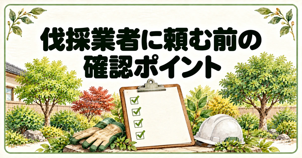伐採業者に頼む前の確認ポイント