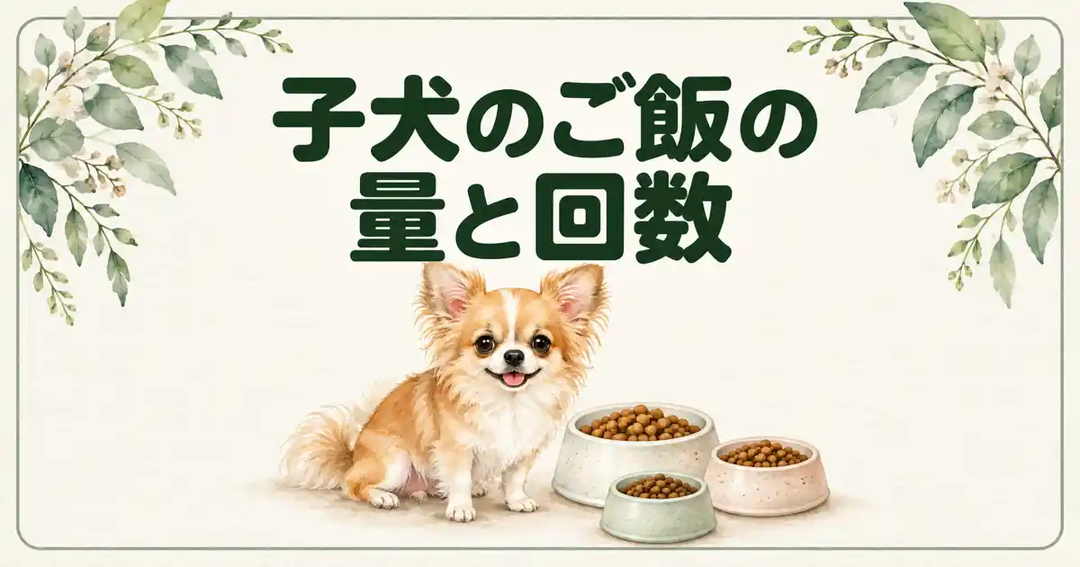 子犬のご飯の量と回数
