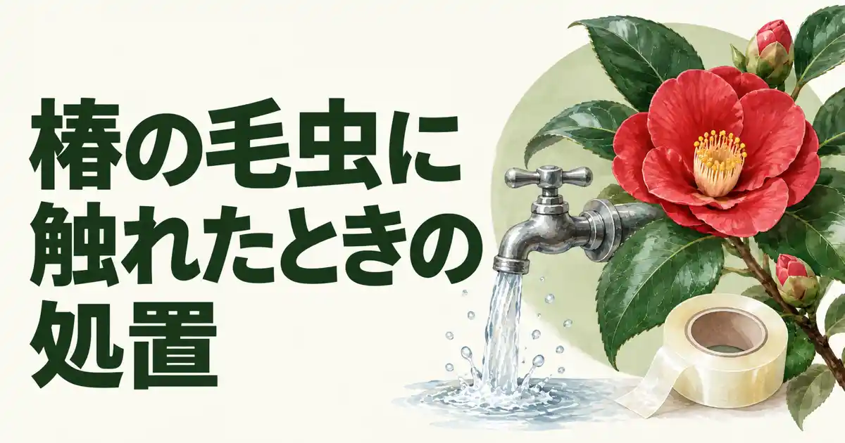 椿の毛虫に触れたときの処置