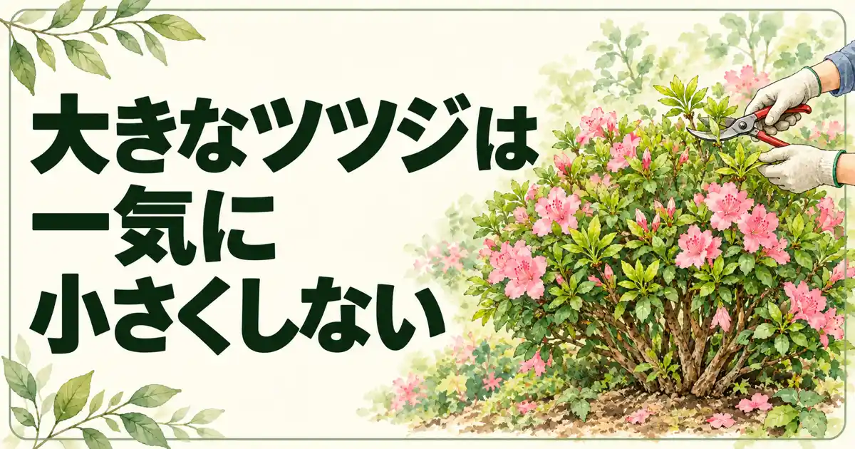 大きなツツジは一気に小さくしない