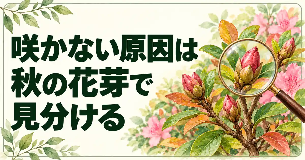 咲かない原因は秋の花芽で見分ける