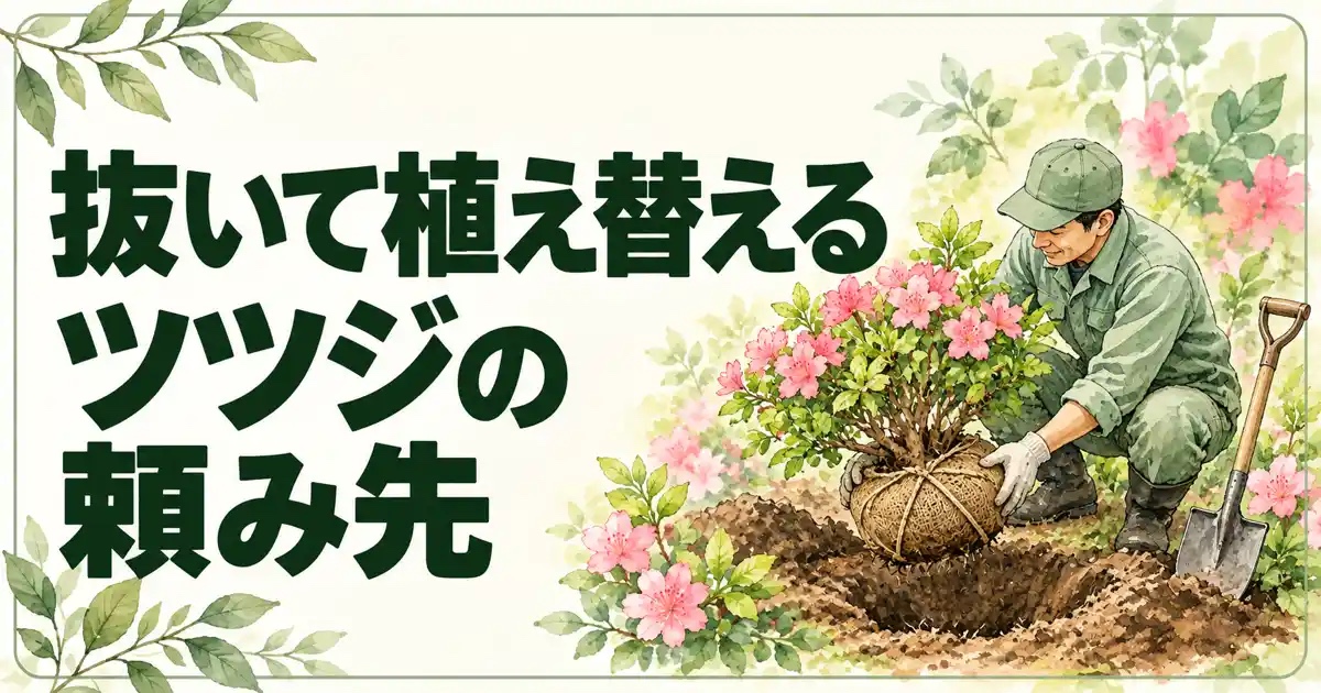 抜いて植え替えるツツジの頼み先