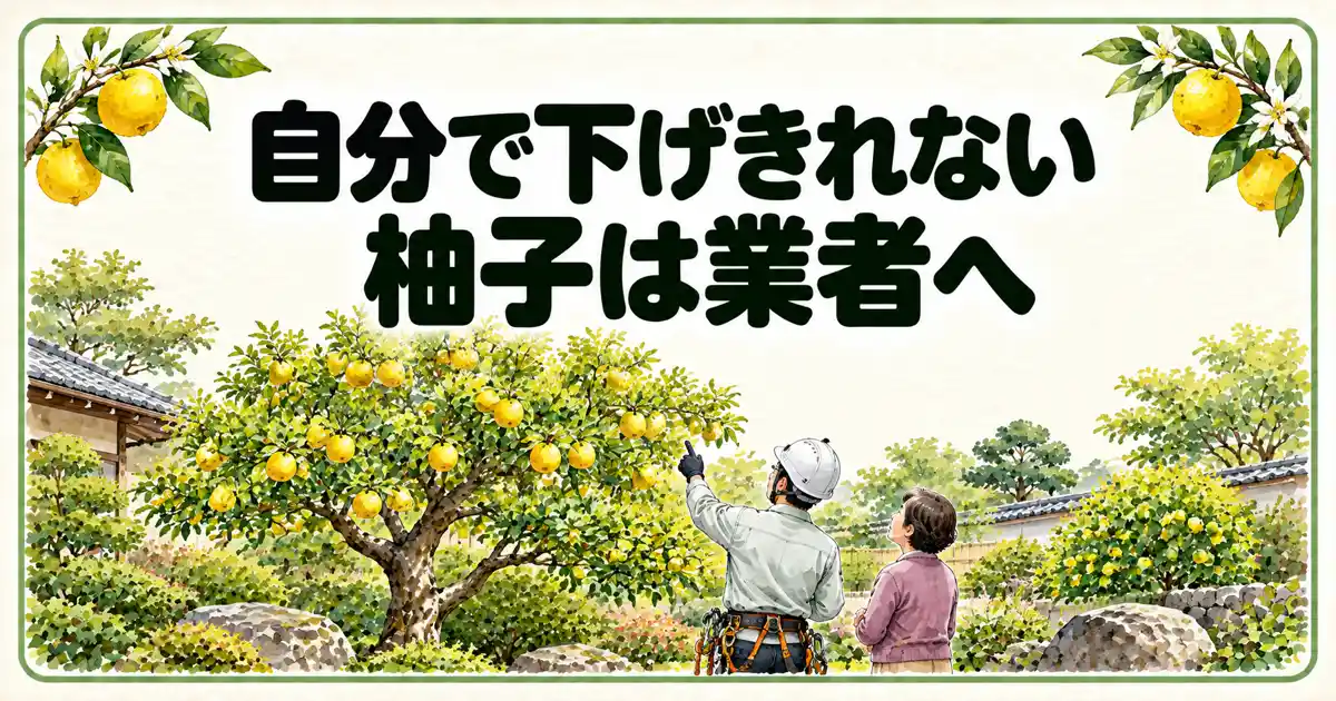 自分で下げきれない柚子は業者へ